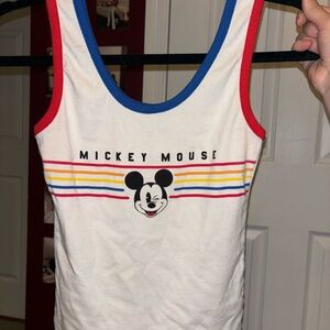 Mickey Mouse Tank Top with Red and Blue Trim
